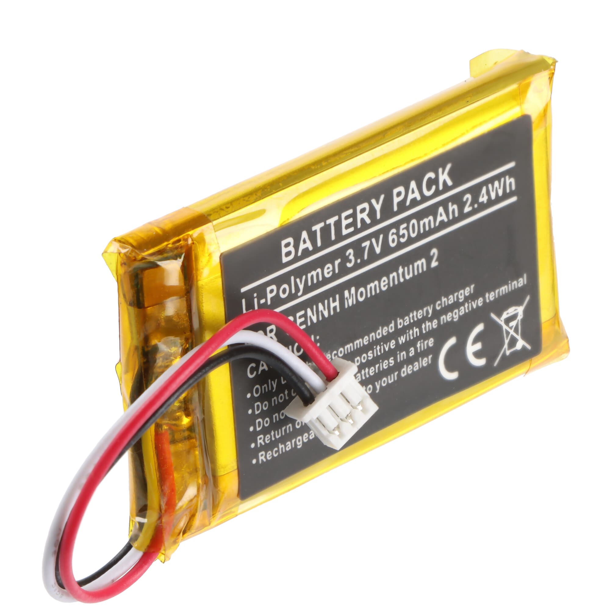 Batterie AccuCell compatible avec Sennheiser Momentum 2 – Li-Polymère, 3,7 V, 650 mAh, 2,4 Wh